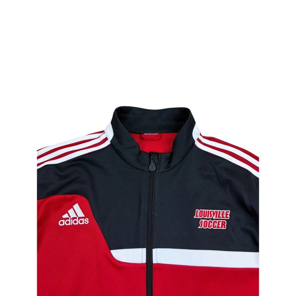 adidas Other - Adidas Louisville Soccer Track Jacket XL Mens Red Black Full Zip Climalite